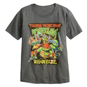 Teenage mutant ninja turtles dark grey kids boy size xl graphic tee nwt